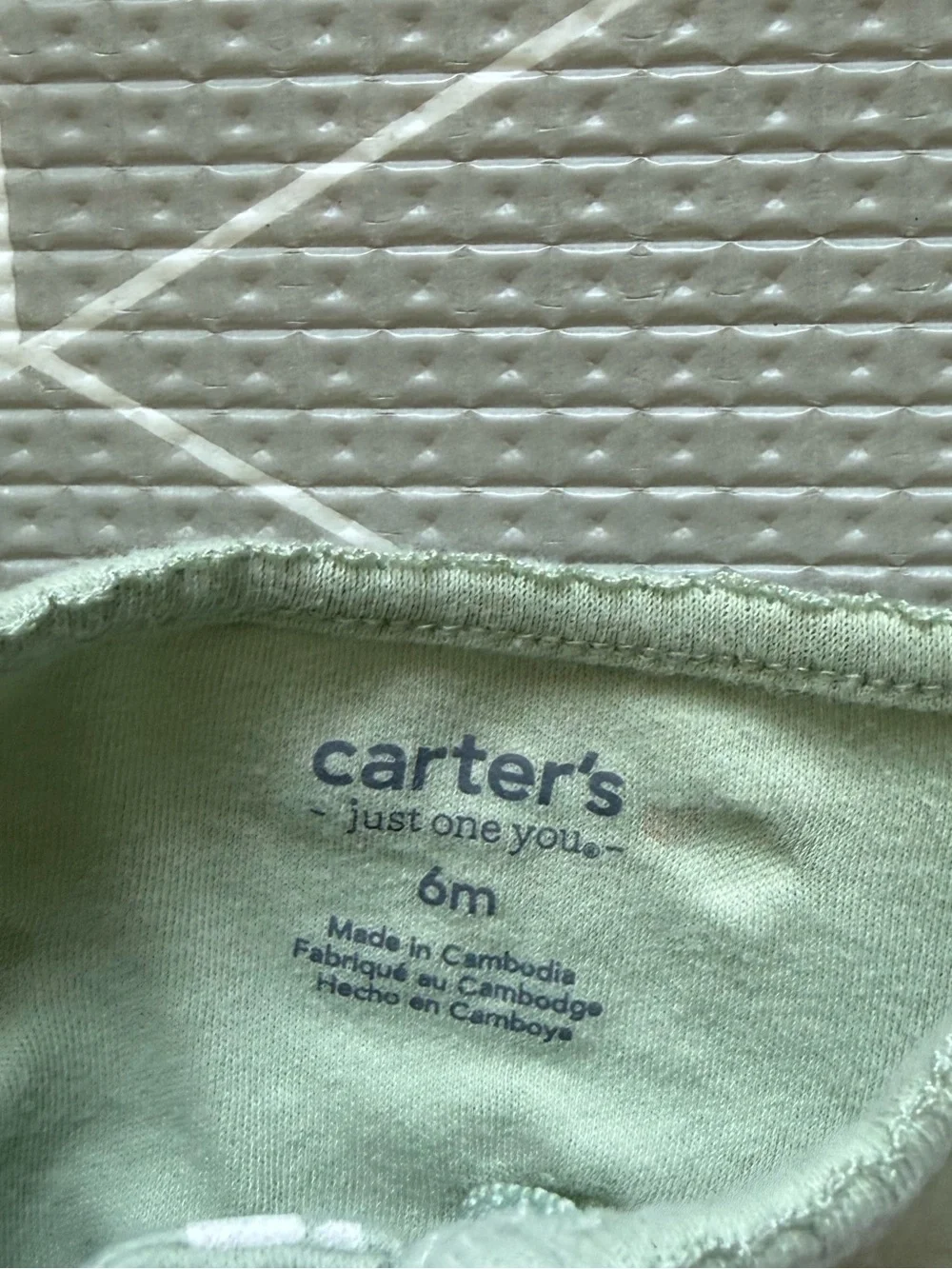 Carters|Baby girl Sage green ditsy Floral One-Piece Footed Sleeper,cotton•••6M